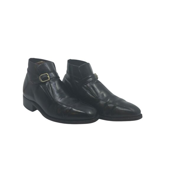 Vintage Florsheim Imperial 92142 Black‎ Leather Dress Drake Boots Size 7.eee USA main image 4